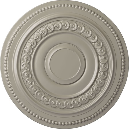 Ekena Millwork Oldham Ceiling Medallion (Fits Canopies up to 8 5/8"), Hand-Painted Pearl White, 18"OD x 1 1/4"P CM18OLPWS